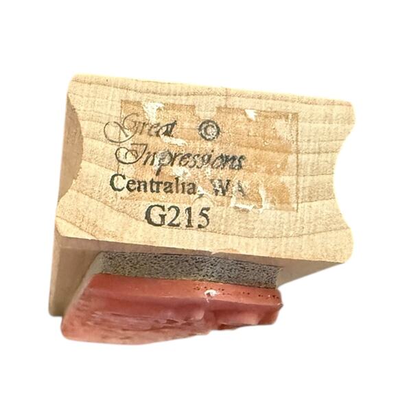 Great Impressions Heart Flower Trim Border G215 Rubber Stamp - Picture 3 of 3